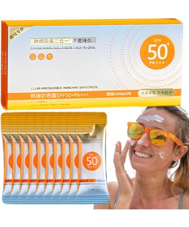 50 Pieces m-ini Sunscreen Anti-Age Sunscreen Travel Size Thin dis-posable Sunscreen SPF50+ PA+++ Sweat-resistant Sunscreen Anti-UV Moisturizing Lotion - Buy Online on GoSupps.com