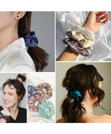 Lilysilk 100% Silk Hair Rings for Women - Eco-Friendly Ponytail Holders (2 Pack) in Avocado Green & Ivory - Soft Durable and Stylish - Buy Online on GoSupps.com