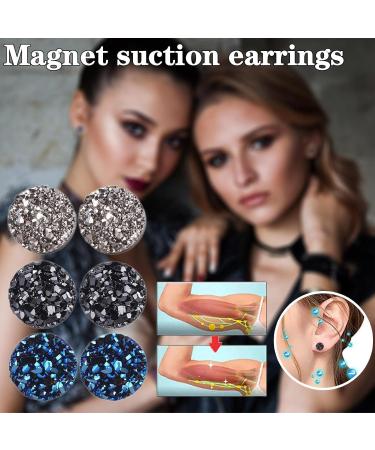 Shop Punk Titan Steel Magnetic Ear Clip Studs for Men | 8mm Hip Hop Style Fake Earrings - Buy Online on GoSupps.com