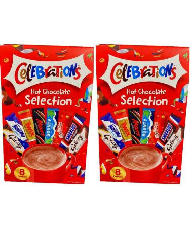 Hot Chocolate Hamper with Celebrations Hot Chocolate Selection 8x 25g Pack of 2 | Instant Hot Chocolate | Chocolate Gifts for Women and Kids - Buy Online on GoSupps.com