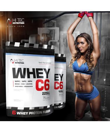 Hi Tec Nutrition Whey C-6 Protein Supplements 2250g - Vanilla Flavor for Bodybuilders & Athletes | Muscle Growth & Recovery - Buy Online on GoSupps.com