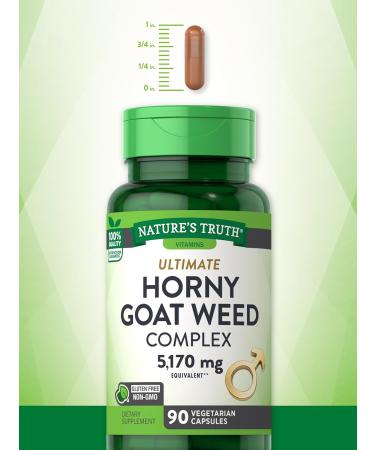 Nature's Truth Horny Goat Weed Complex with Maca Root | 90 Non-GMO & Gluten Free Capsules | Herbal Supplement for Energy & Vitality - Buy Online on GoSupps.com