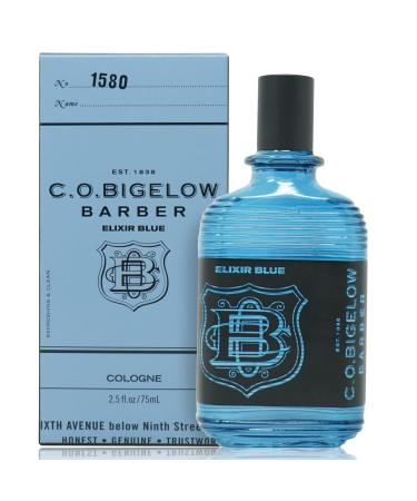C.O. Bigelow - Elixir Blue - No. 1580 2.5 fl oz Cologne for Men Lavender & Rosemary Long Lasting Mens Cologne Fresh Refined Masculine Perfumes for Men