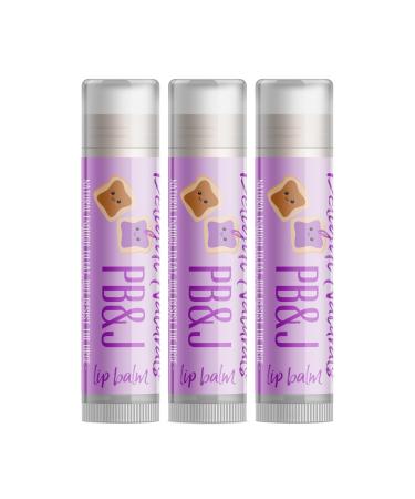 Delight Naturals PB&J Lip Balm (Grape) - Set of Three