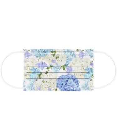 Buy 10-Piece Adult Flower Motif Disposable Masks - Breathable 3-Layer Mouth-Nose Protection for Women - Non-Woven Cloth Bandana Scarf - Buy Online on GoSupps.com