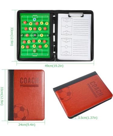 Pure Vie Soccer Coaches Tactical Board - Portable Magnetic Football Strategy Clipboard with Markers and Pen - Buy Online on GoSupps.com
