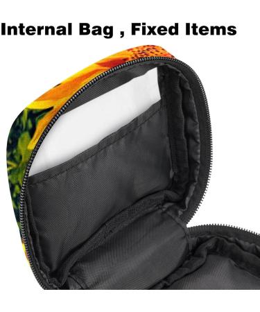 Field of Sunflowers Sunset Menstrual Cup Pocket with Zipper - Storage Solution for Teens & Women - Buy Online on GoSupps.com