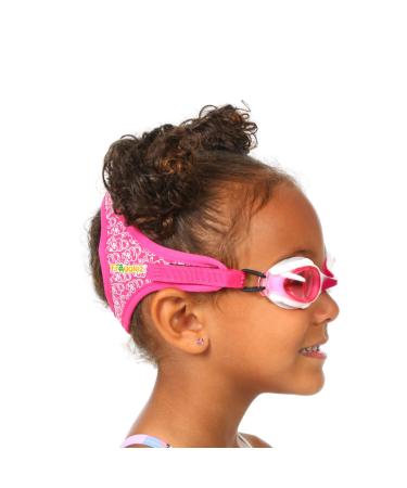 Frogglez Anti-Fog Swimming Goggles for Kids Under 10 (Ages 3-10) Recommended by Olympic Swimmers Premium Pain-Free Strap Pink Frog