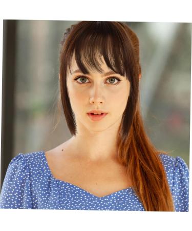 FRCOLOR Piece Invisible Wig Wigs Hair Extensions for Short Hair Human Hair Toppers for Women Hair Topper for Thinning Hair Chemical Fiber Miss No Trace 25.00X14.00X13.00CM Light Brown - Buy Online on GoSupps.com