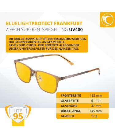 Prisma Frankfurt Lite95 Blue Light Filter Glasses | Screen Glasses for Men & Women | FF704 - Buy Online on GoSupps.com
