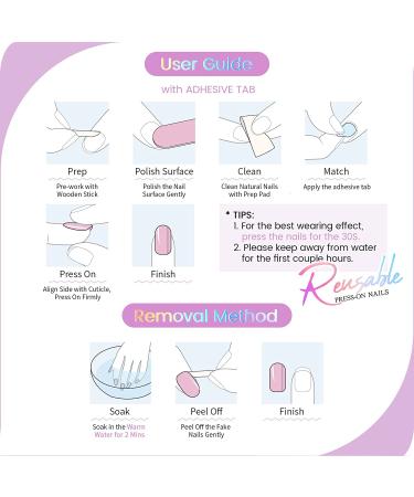 24 Ct Long Coffin Acrylic Press On Fake Nails - Nail File & Glue Included | Color 016 - Buy Online on GoSupps.com