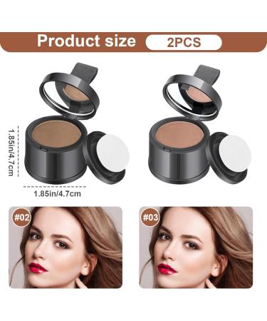 2Pcs Root Touch Up Powder Windproof & Sweatproof Hairline Powder for Women & Wen Natural Stain-Proof Hair Loss Concealer Hairline Powder for Thinning Hairline Light Brown & Brown Light Brown Brown - Buy Online on GoSupps.com
