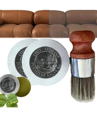 Gahwa Wise Owl Mbelllehelbel leather furniture ointment leather furniture ointment and brush leather furniture ointment fix and protect your leather piece and your floor (2PCs)