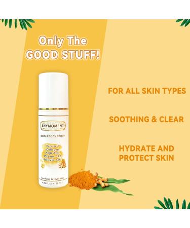 Anymoment Soothing Clear Turmeric Mist Spray 4.2 Fl Oz(NO Turmeric Soap) - Buy Online on GoSupps.com