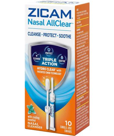 Zicam Nasal AllClear Triple Action Cleanser with Cooling Menthol - 10 Count - Buy Online on GoSupps.com