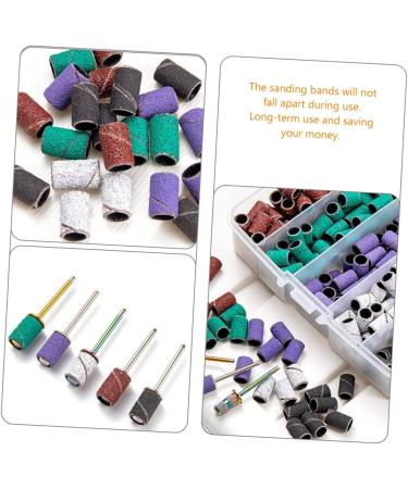 PLAFOPE 1 Set Nail Polish Set Nail Grinding Sanding Bits for Nail Drill Nail Tools Nail Polishing Band Sanding Bands for Nail Mandrel Bit for Nails Nail Bits Manicure Polishing Tape Alloy - Buy Online on GoSupps.com