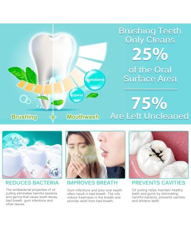 SDJUFEI Coconut Pulling Oil Oil Pulling Travel Sachets 20Pcs Mint Oil Pulling Mouthwash for Teeth Travel Sizes Natural Coconut Oil Pulling with Coconut & Peppermint Oil-Mouthwash - Buy Online on GoSupps.com