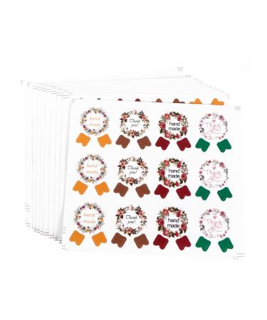 BIUDECO 10 Pieces Lipstick Stickers Handmade Labels Candy Bag Stickers Lip Balm Container Stickers Manual PVC One Sheet