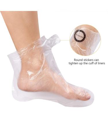 Shop 200 Pieces Transparent Plastic Ankle Boots - Thermal Insulation Foot Covers for Paraffin Wax Spa Pedicures | International Shipping Available - Buy Online on GoSupps.com