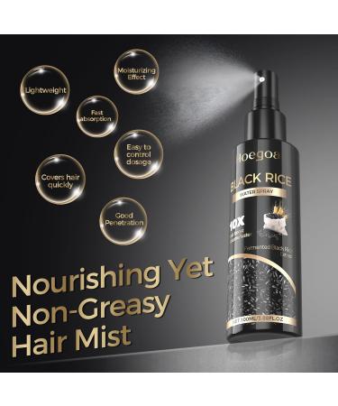 Hair Growth Serum - Organic Black Rice Water Spray for Thicker Fuller Hair - 3.38 Ounces - Boost Hair Regrowth & Combat Hair Loss - Buy Online on GoSupps.com