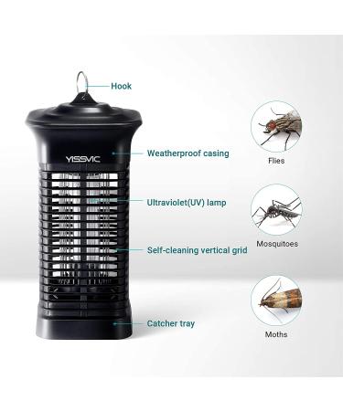 YISSVIC Bug Zapper - Waterproof Electric Mosquito Zapper 4000V, Indoor Outdoor Fly Zapper for Home Patio Office - Plastic - Buy Online on GoSupps.com