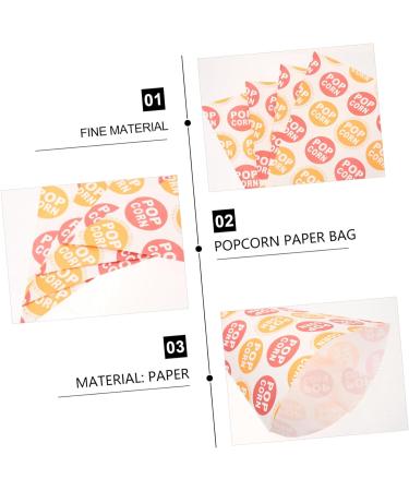 minkissy 50pcs Popcorn Bag Christmas Gift Bags Treat Bags Snacks Cookies Pink Popcorn Clear Goody Bags Piping Bags Halloween Candy Goodie Bag Treats for Child Paper Disposable Biscuit - Buy Online on GoSupps.com