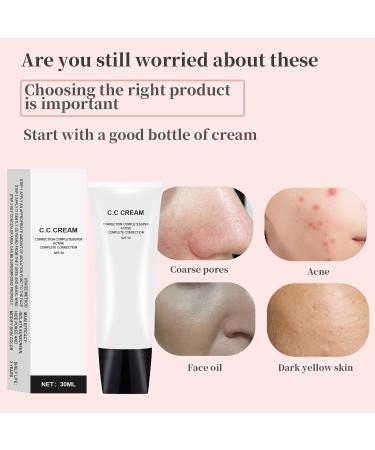 CC Cream Skin Tone Adjustment CC Cream Cosmetics Skin Tone Adjusting CC Cream SPF 50 Self-Adjusting Color Correction for Mature Skin (1PCS Lvory Color) - Buy Online on GoSupps.com