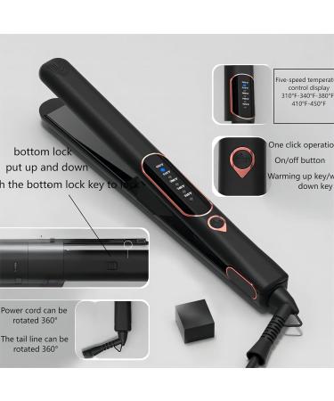 Best Hair Straighteners for Thick Hair | Ceramic Flat Iron & Travel Hair Straightener - No Damage Black Finish - Buy Online on GoSupps.com