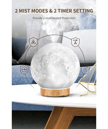MEIDI Essential Oil Diffuser - Remote Controlled Aromatherapy Moon Lamp with Cool Mist Humidifier - Buy Online on GoSupps.com