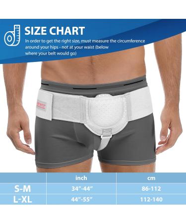 ORTONYX Inguinal Groin Hernia Belt with Removable Compression Pad - Adjustable Support Truss for Men and Women - White (S/M) - Buy Online on GoSupps.com