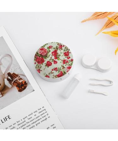 Vintage Rose Contact Lens Travel Kit | Cute Portable Lens Box with Mirror for Daily Use - Buy Online on GoSupps.com