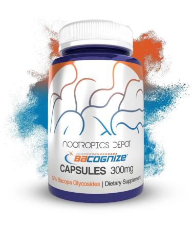 BaCognize Bacopa Monnieri Capsules | 300mg | 240 Count | Ayurvedic Herb | Nootropic Brain Booster | Supports Stress Management | Improves Memory Cognition + Mood