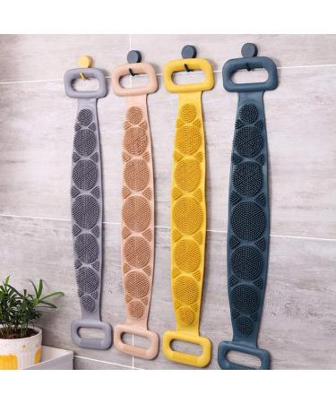 EXCEART Silicone Back Scrubber Belt - Gray - Ultimate Shower Exfoliation Tool for Smooth Skin - Durable & Easy to Use - Ideal for All Body Types - Buy Online on GoSupps.com