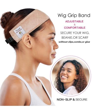 Wig Grip Band for Lace Front Wigs - Non-Slip Velvet Headband for Secure and Comfortable Fit - Beige 2 Pack - Buy Online on GoSupps.com