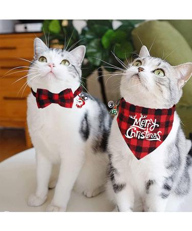 STMK Holiday Cat Bandana Collar with Bell - Festive Christmas, Thanksgiving, Halloween Design for Cats and Kittens - Buy Online on GoSupps.com