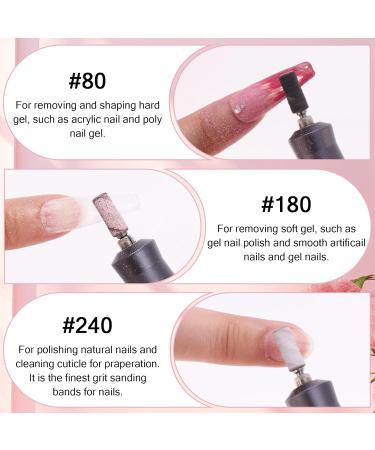 Small Sanding Band Nail Drill Bits - 80pcs Mini Cuticle Files & 3.1mm Mandrel - 240 Fine Grits for Natural Nail Prep & Smooth Polish - Ideal for Manicure Salon Use - Buy Online on GoSupps.com