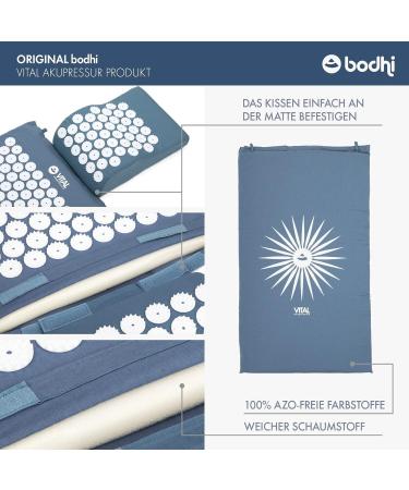Buy Bodhi Acupressure Set Vital - Acupressure Mat & Pillow for Self-Massage & Relaxation | Blue | International Shipping - Buy Online on GoSupps.com