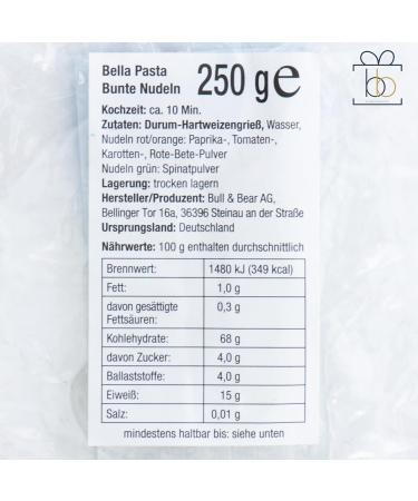 Handmade Bull & Bear Locomotive Pasta 250g | Colorful Motif Noodles | Durum Wheat Gift from Germany - Buy Online on GoSupps.com