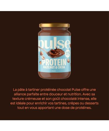PULSE PROTEIN - Organic Hazelnut Chocolate Protein Spread - Vegan Hazelnut Chocolate - Hazelnut Cream Rich in Protein - Ideal - Buy Online on GoSupps.com