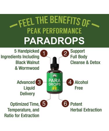 Para Drops Cleanse For Humans. Promotes Elimination of Harmful Organisms. Detox + Intestinal Support Liquid Supplement for Adults  Kids. With Black Walnut Wormwood  Clove Bud  Artichoke  Chanca Piedra - Buy Online on GoSupps.com