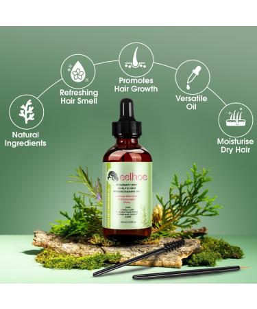 Organic Rosemary Oil for Hair Growth Pure Essential Oil for Dry Damage Hair Dandruff Scalp Treatment Hair Loss Eyelashes Eyebrows Hair Care - Buy Online on GoSupps.com
