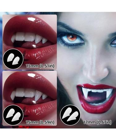 3 Pairs Vampire Fangs for Kids Adults Halloween Werewolf Makeup Accessories Vampire Costumes for Kids Women 3 Pairs Fangs with Glue - Buy Online on GoSupps.com
