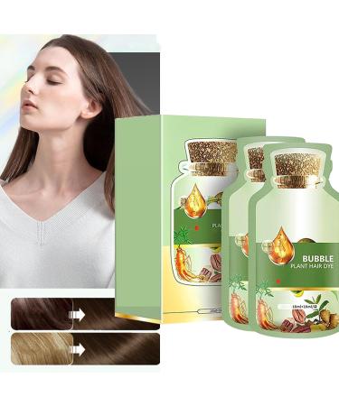 KOAHDE Natural Plant Hair Dye Shampoo New Botanical Bubble Hair Dye Natural Plant Bubble Hair Dye Bubble Plant Hair Dye Hair Color Bubble Dye Botanical Plant Bubble Hair Dye 20ml*10PC Coffee Color - Buy Online on GoSupps.com