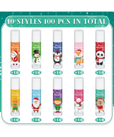 Siifert 100 Pack Christmas Lip Balm Bulk Party Favors Holiday Stocking Stuffers for Women Men Small Employee Appreciation Gifts Winter Moisturizing Lip Care Set for Coworkers Staff Thank You Gifts - Buy Online on GoSupps.com