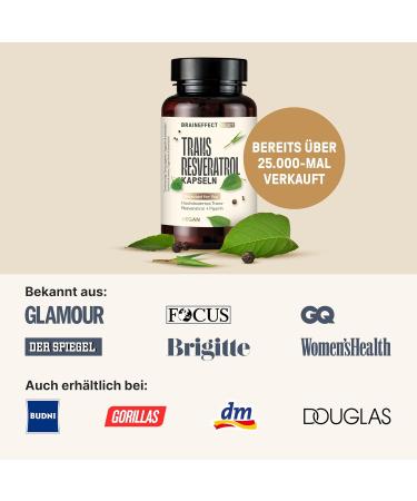 Buy Trans Resveratrol 500mg - Vegan High-Dose Capsules with Japanese Knotweed Extract - 60 Additive-Free Sirtuin Powder Capsules - Buy Online on GoSupps.com