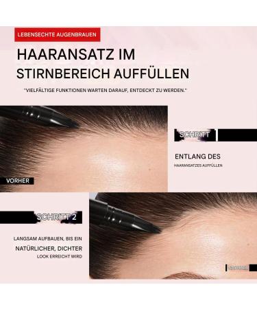 Eyebrow Pen Smudge Resistant Long Lasting 14ml Ultra Fine Tip Natural Makeup for Daily Use Travel Appointments Sports 02 Tawny Brown - Buy Online on GoSupps.com