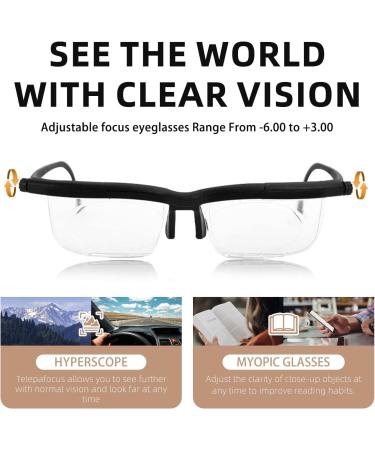 2024 Flex Focal Adjustable Glasses - Dial Vision Black | Shop Internationally for Perfect Fit - Buy Online on GoSupps.com