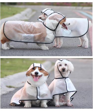 Lazyspace Hundred Coat | Transparent Waterproof Pet Rain Jacket for Small & Medium Dogs - Buy Online on GoSupps.com