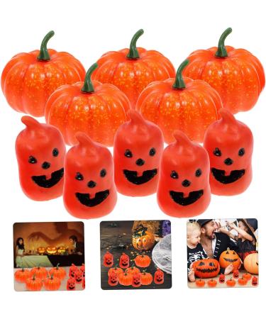 HOMSFOU Foam Pumpkin Decor 10pcs cupboard halloween Photography Props Halloween Ornament Halloween Ornament Halloween Adornment stick Expandable pumpkin flower decorations bouquet - Buy Online on GoSupps.com