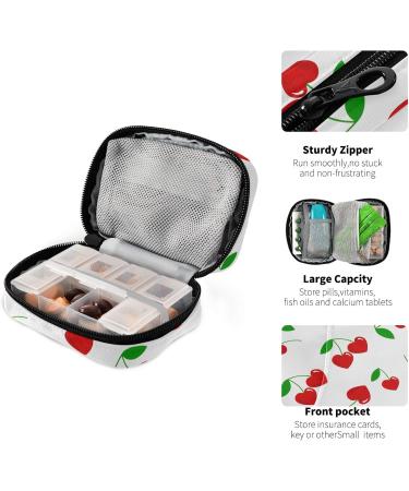 Cherry Hearts Valentine s Day Pill Organizer - 7 Day Travel Case for Vitamins & Supplements - Buy Online on GoSupps.com